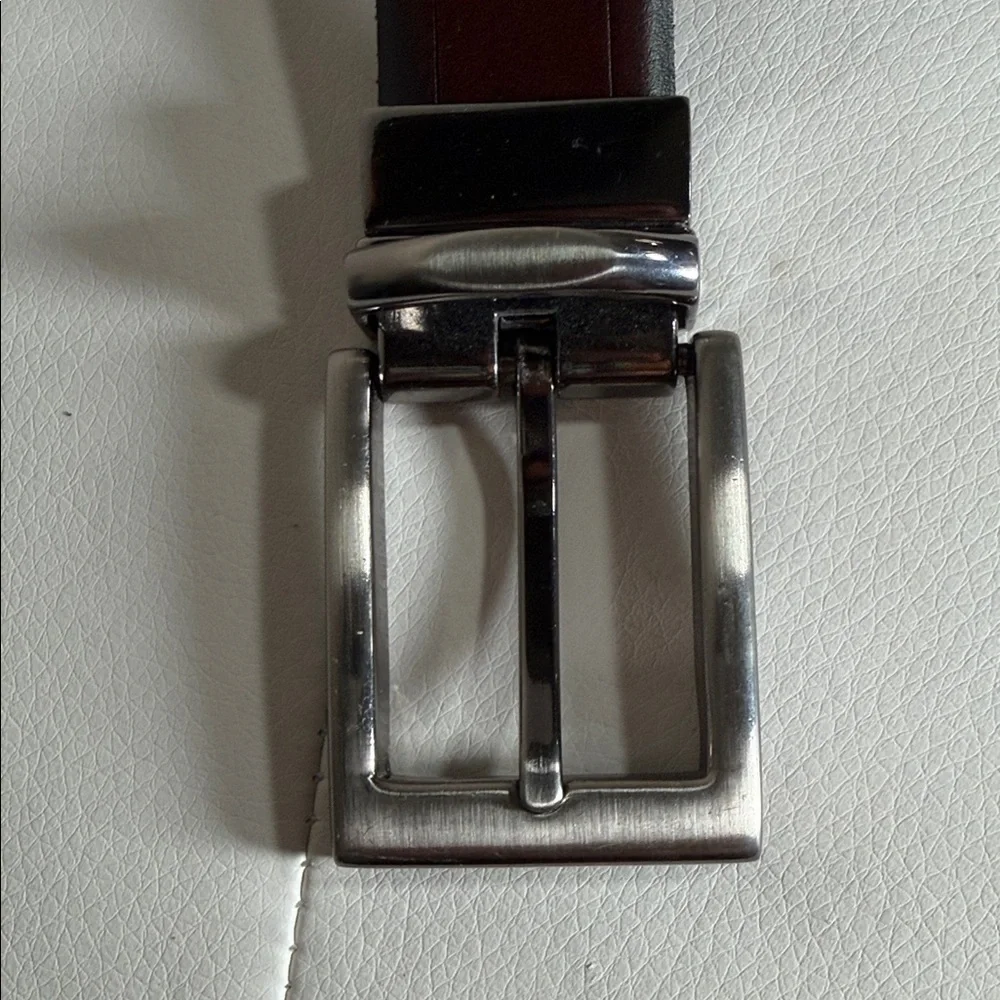 Classic Black and Brown Leather Belt